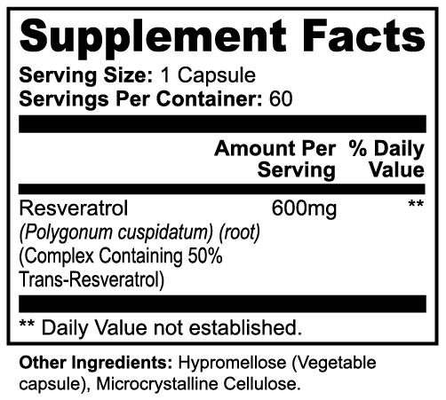 Resveratrol High Concentrate 600mg