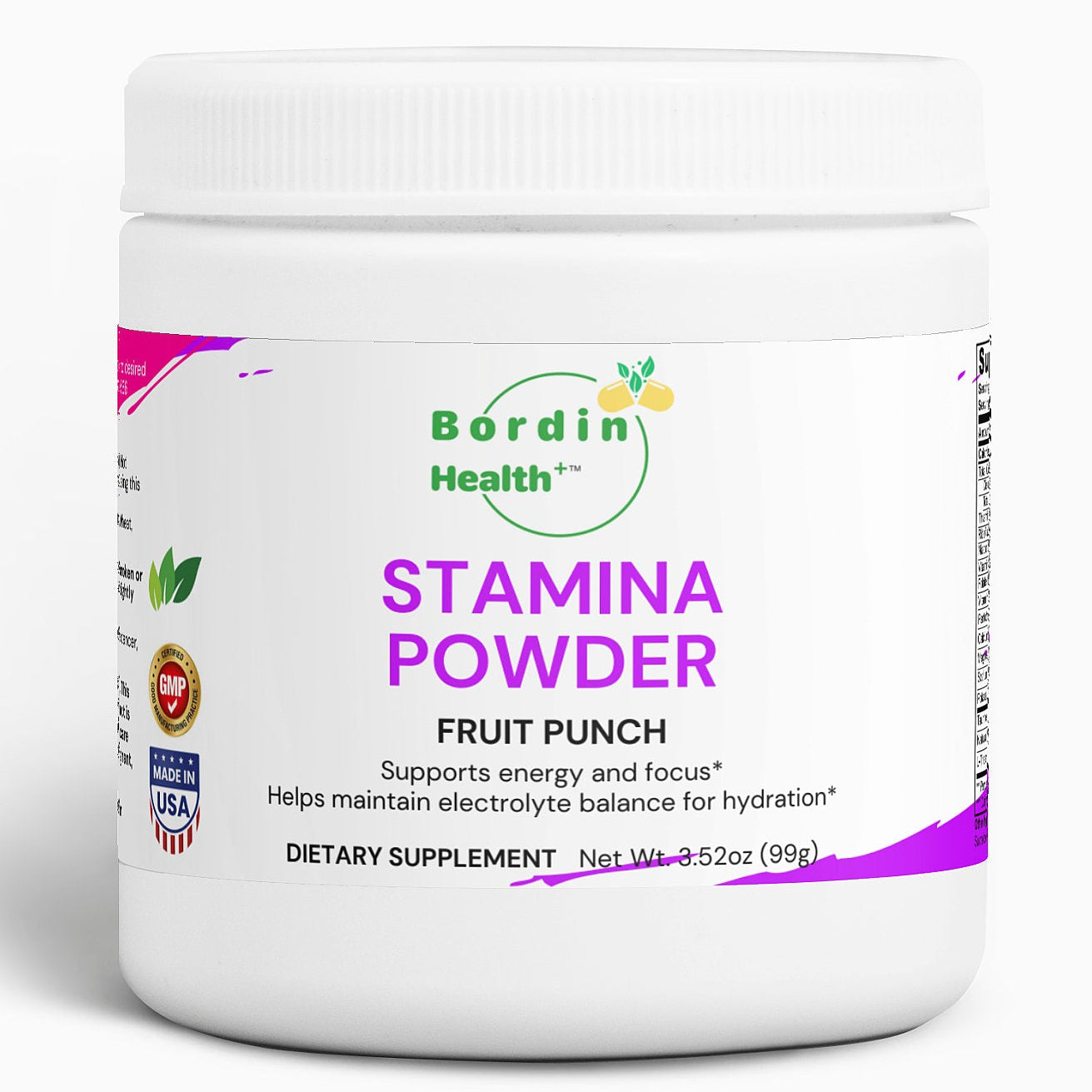 Stamina Powder (Fruit Punch flavor) - Bordin Health™ Store
