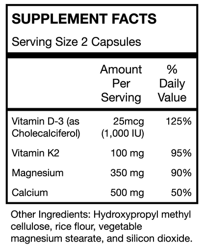 PREMIUM VITAMIN D3 complex with Calcium, Magnesium & Vit K